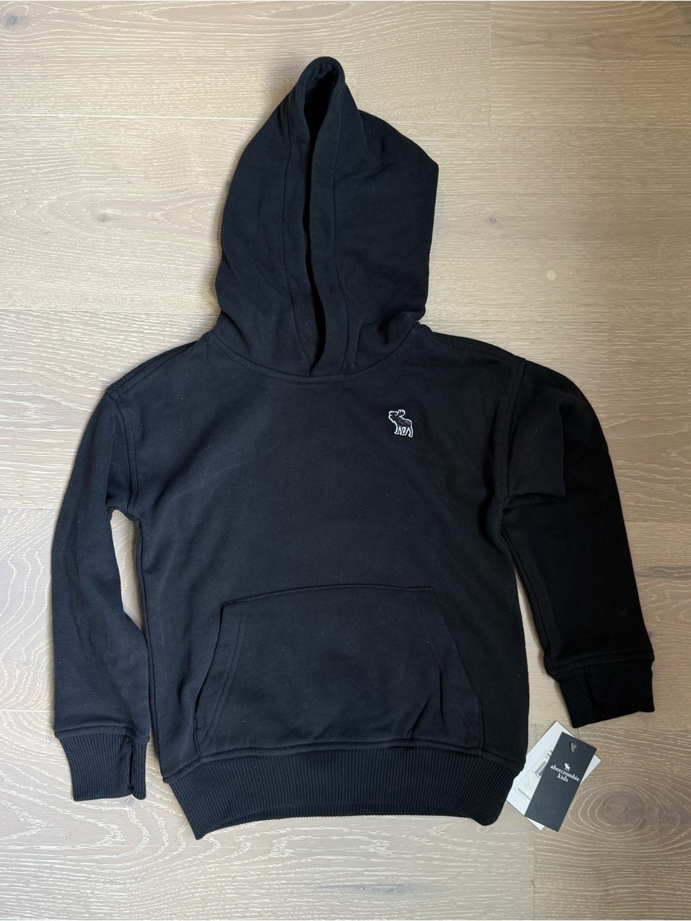 New! abercrombie kids Black Pullover Hoodie with Tag - size 5/6
